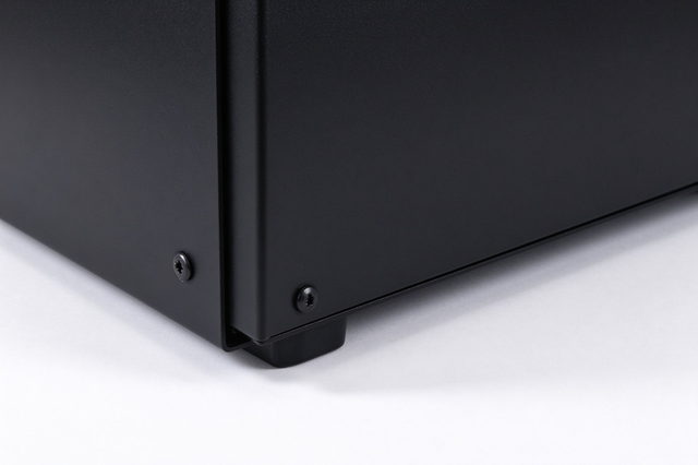 Black powder coated enclosure