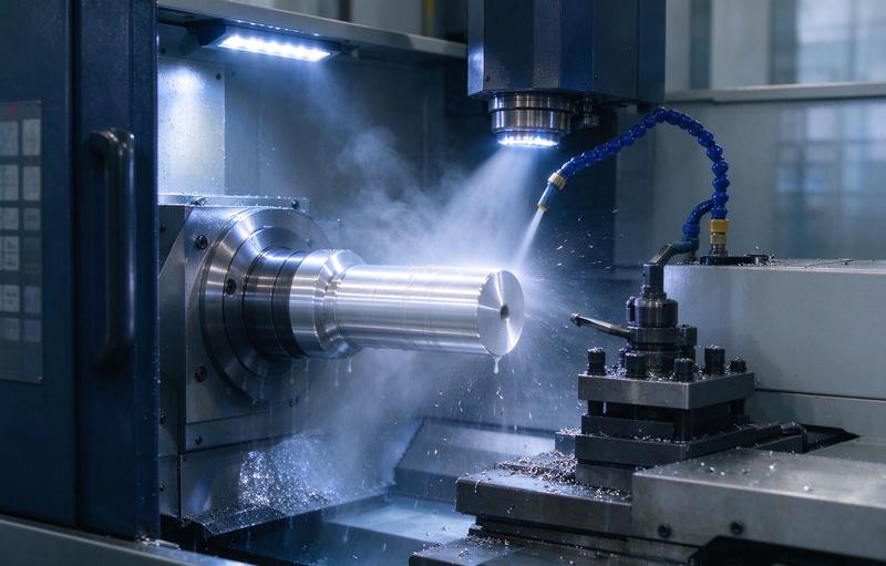 CNC turning lathe machining stainless shaft